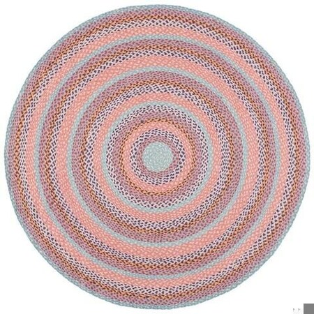 Safavieh 5 x 5 ft. Cape Cod Round Area Rug, Pink & Blue CAP241U-5R